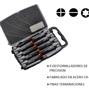 SET DE 9 DESTORNILLADORES