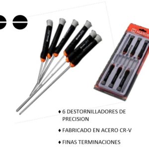 SET DE 6 DESTORNILLADORES