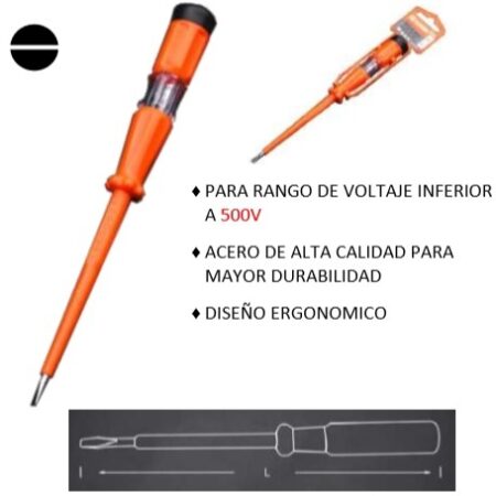 DESTORNILLADOR PARA MEDIR CORRIENTE PALETA L145MM
