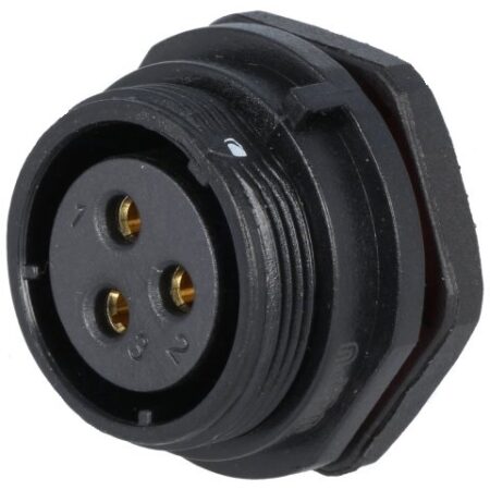 CONECTOR HEMBRA PANEL 3 PINES CON1021 30A