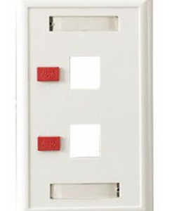 FACEPLATE 2 PUERTOS RJ45