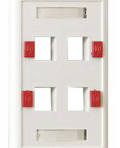 FACEPLATE 4 PUERTO RJ45