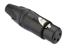 CONECTOR XLR HEMBRA CANON 3P METALICA NEGRA
