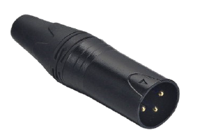 CONECTOR XLR MACHO CANON 3P METALICA NEGRA