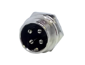 CONECTOR METALICO NICKEL CHASIS 4 PIN