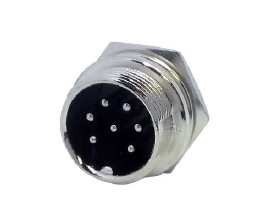 CONECTOR METALICO NICKEL CHASIS 7 PIN