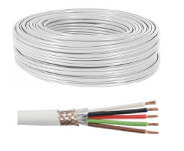 CABLE 5 CONDUCTORES 24AWG MALLA CU. (POR METRO)