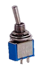 TOGGLE ON-ON 3P 3A 250VAC D:6 MM/L:13 MM/A:8 MM