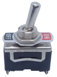 TOGGLE ON-OFF 2P 6A 250VAC D:12 MM/L:29 MM/A:13 MM