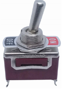 TOGGLE ON-OFF 2P 15A 250VAC D:12/L:29/A:13 MM