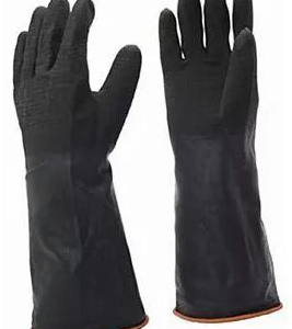 GUANTES DE LATEX INDUSTRIAL T/9 NEGRO