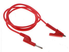 CABLE ROJO/NEGRO BANANA CAIMAN CON DERIVACION 1M