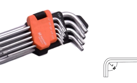 SET 8 PZAS LLAVES TORX LARGAS